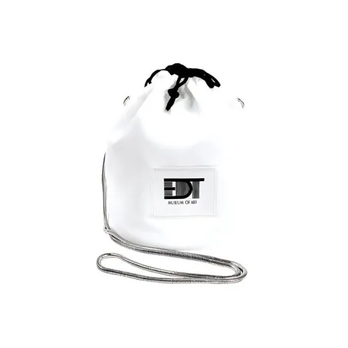 EDT Polyester Crossbody Bag Bucket Bag Shoulder Bag Crossbody Bag Small Size Unisex White