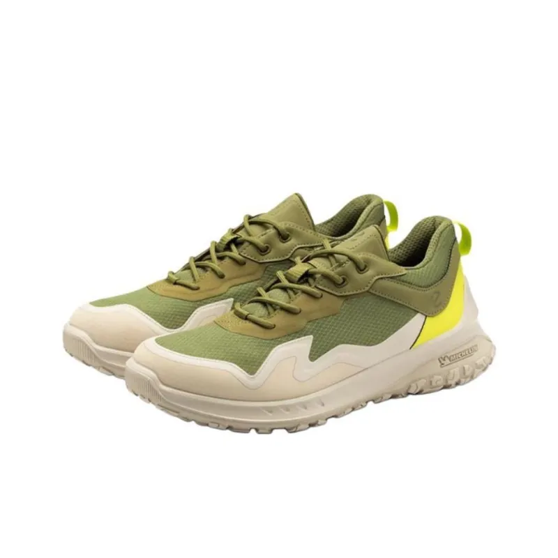 Ecco Otto Series Abrasion-Resistant Low-Top Hiking Shoes Men's Green-2