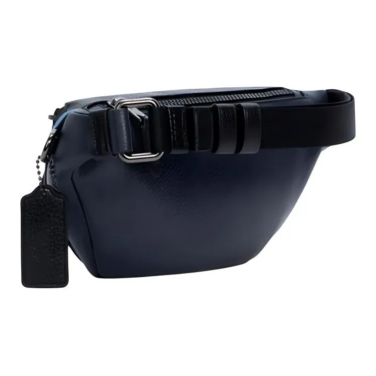 COACH X Peanuts Collaboration Warren Multicolor Cow Leather Sling Bag, Fanny Pack Tubas Men's Blue & Black-2