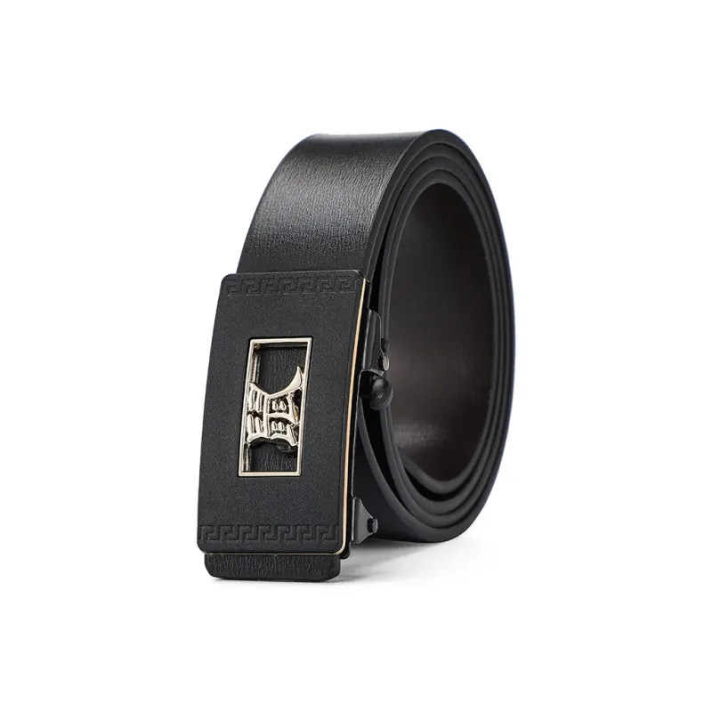 YUZHAOLIN Cow Split Leather Leather Belts Men's Width 3.5CM-0