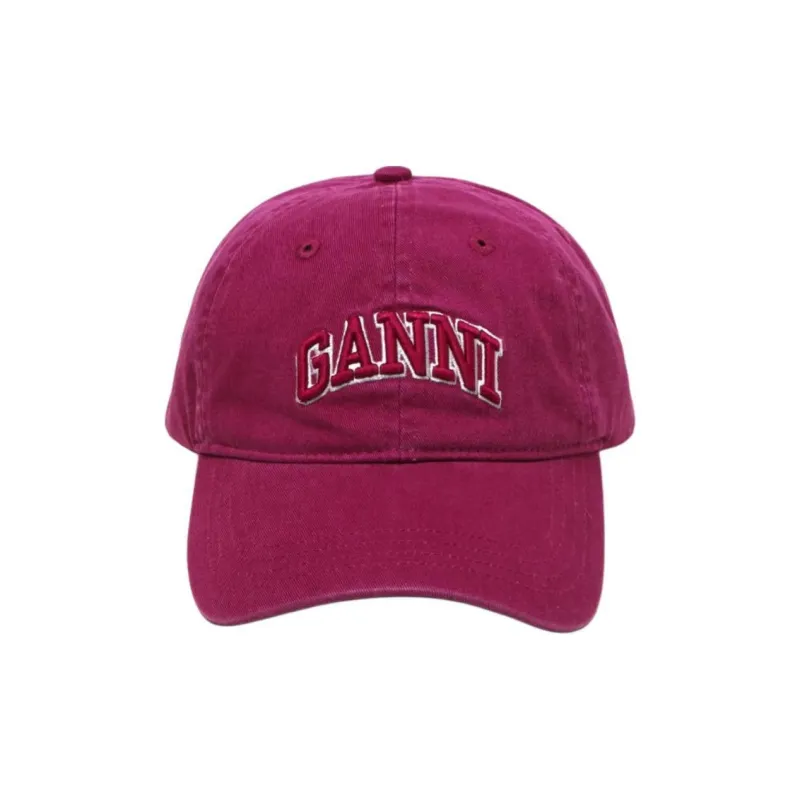 GANNI Logo embroidered Baseball Cap-1