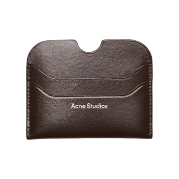 Acne Studios Calfskin Card Holder Women's Chocolate Brown