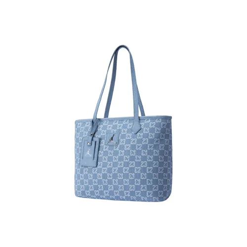 Jordan Cotton Blend With Recycled Fiber Tote Shoulder Bag Handbag Regular Unisex Light Denim Blue