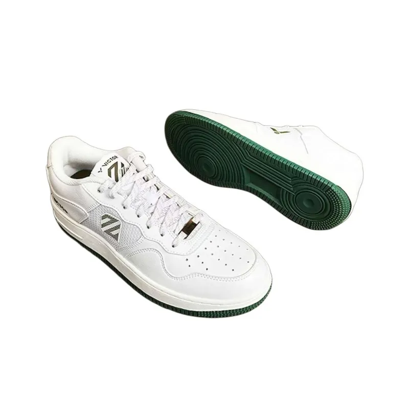 LIZIJIA x VICTOR Anti Slip Wear Resistant Low Top Casual Shoes Men's White Green-3