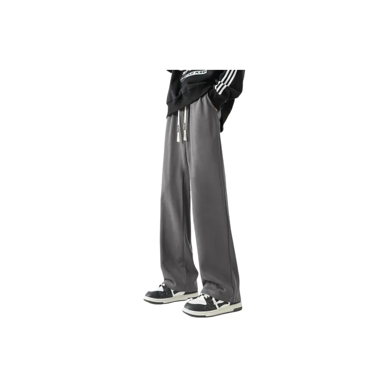 FAKE VINTAGE Knitted Sports Pants Unisex Dark Gray-10