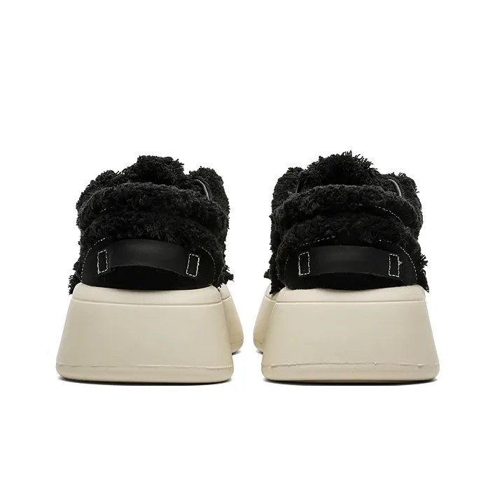 OUBT Design Driven Heeled Shoes Slip Resistant, Abrasion Resistant, Breathable Low Top Skateboard Shoes Unisex Black-6
