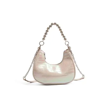 SEPTWOLVES PU Shoulder Bag Regular Women's Laser White/Laser Pink