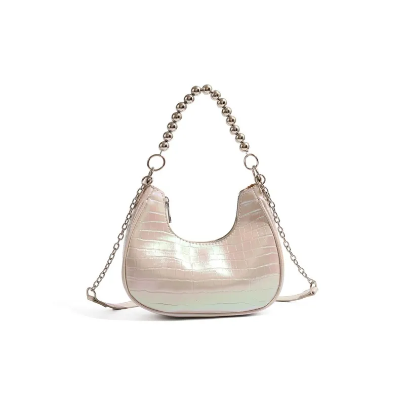SEPTWOLVES PU Shoulder Bag Regular Women's Laser White/Laser Pink-0