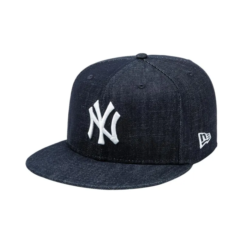 New Era x MLB 100% Cotton Baseball Caps Unisex Denim Blue-0