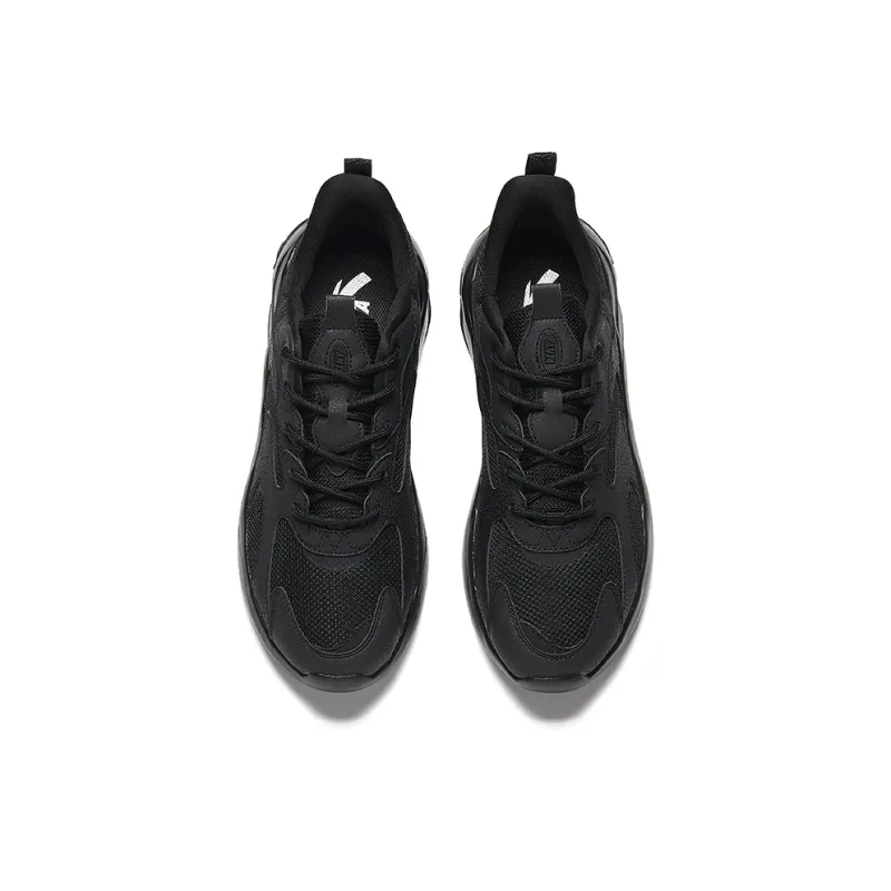 CHAOJIANTA Anti-Slip Wear-Resistant Low-Top Chunky Sneakers Men's Basic Black-2