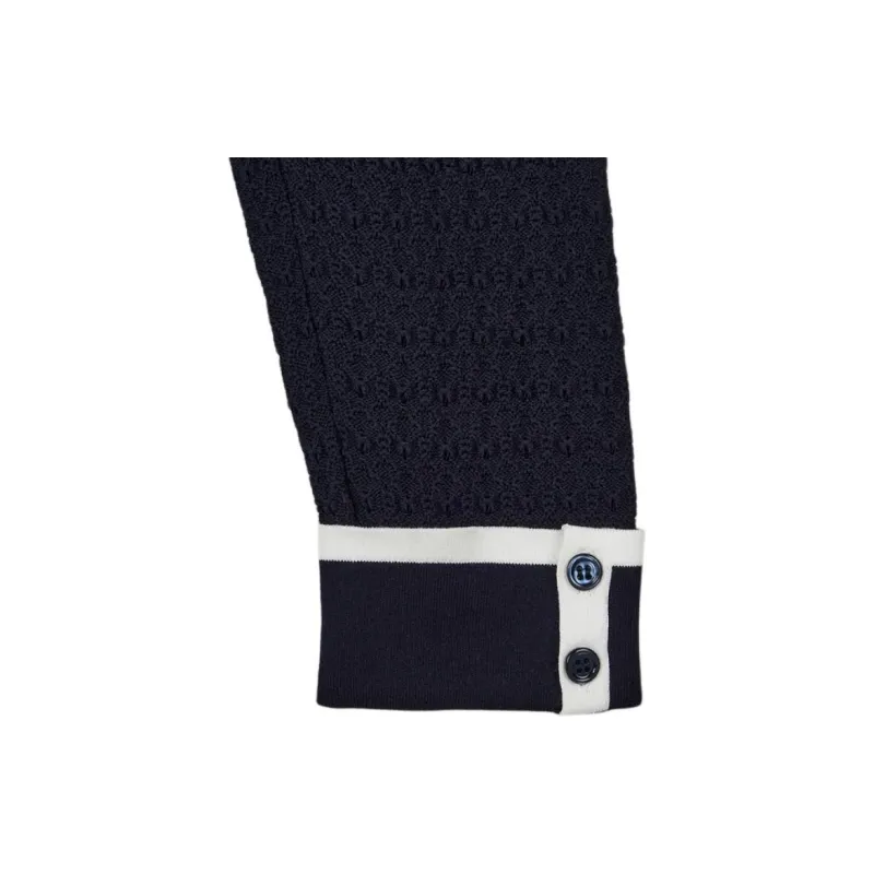 THOM BROWNE Contrasting trim Pointelle knit Cotton Cardigan-2