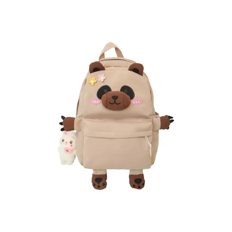 URBAN FOREST Nylon Backpack Women's White/Black/Khaki-3