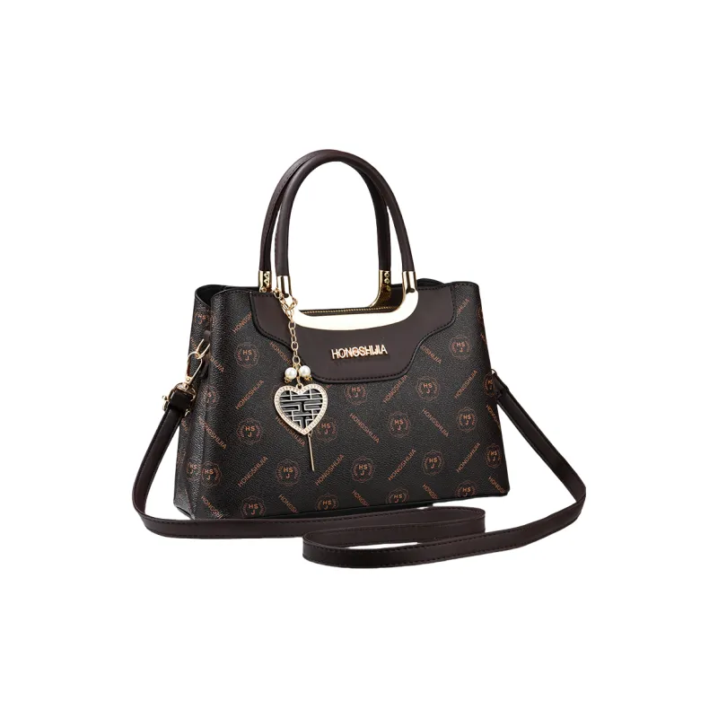 Weymond PU Handbag Regular Women's Coffee/Earth Yellow/Black/White/Pink-2