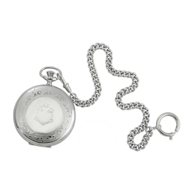 TISSOT Mechanical Movement-Manual Mechanical Movement Brass Pocket Watches 53mm Men's Watches Black Dial-2