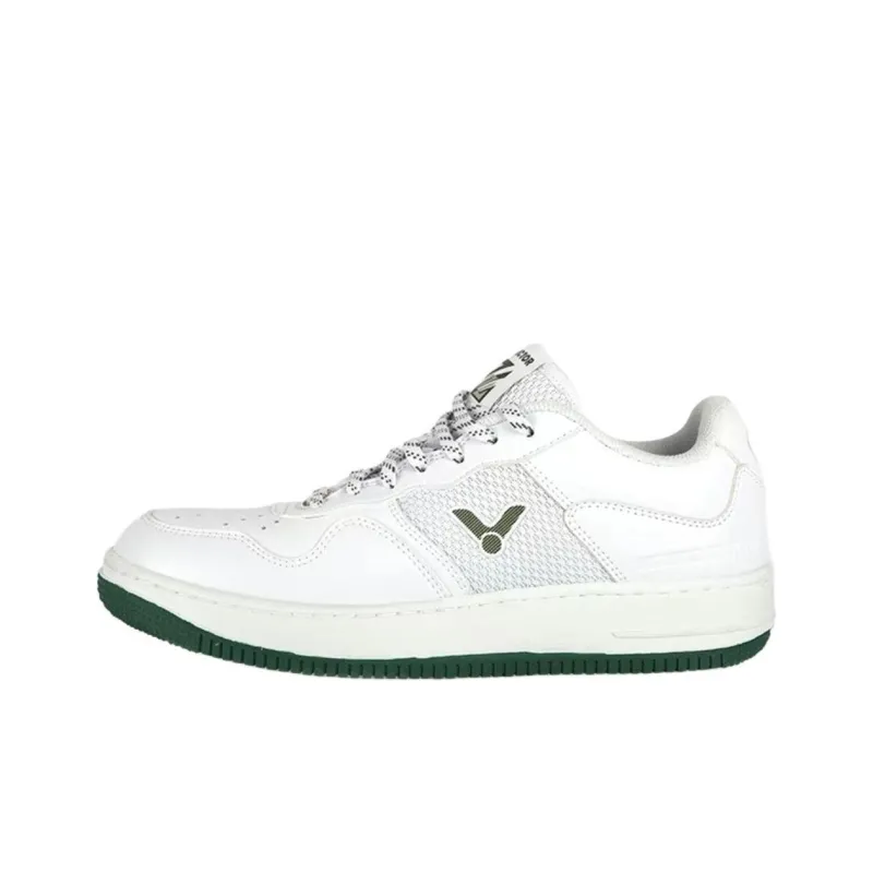 LIZIJIA x VICTOR Anti Slip Wear Resistant Low Top Casual Shoes Men's White Green-0