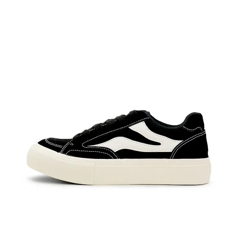 Mengsai Anti Slip Wear Resistant Low Top Canvas Shoes Men's Black-1