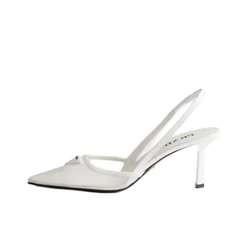 PRADA Slim Heel High Heels 7.5cm Women's White