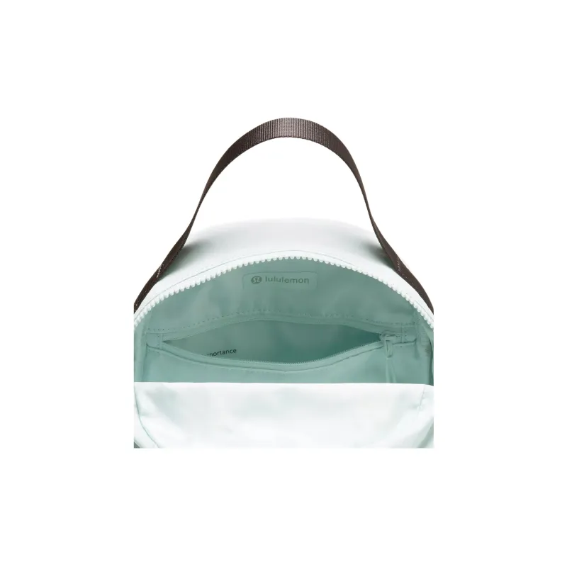 Lululemon Nylon Carry Backpack Women's Breeze Mint Green & Light Ivory White & Graphite Gray-4