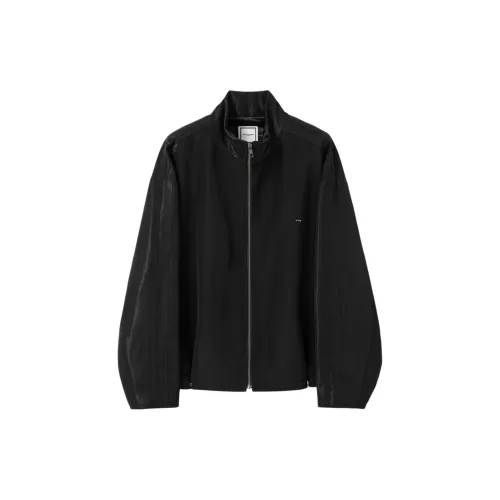 우영미 패디드 글로시 자켓 블랙 - 24FW