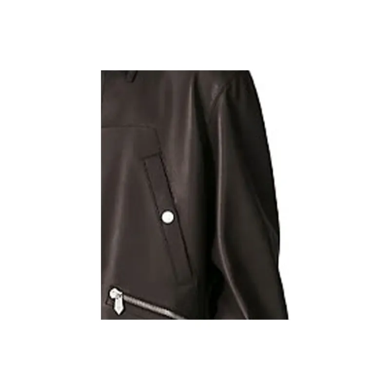HERMES Leather Jackets Men Dark Brown-3