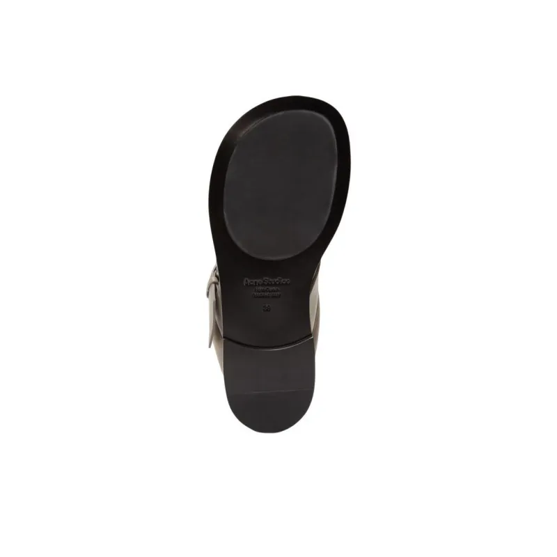 Acne Studios Quiet Closed Toe Slippers Women's Khaki-4