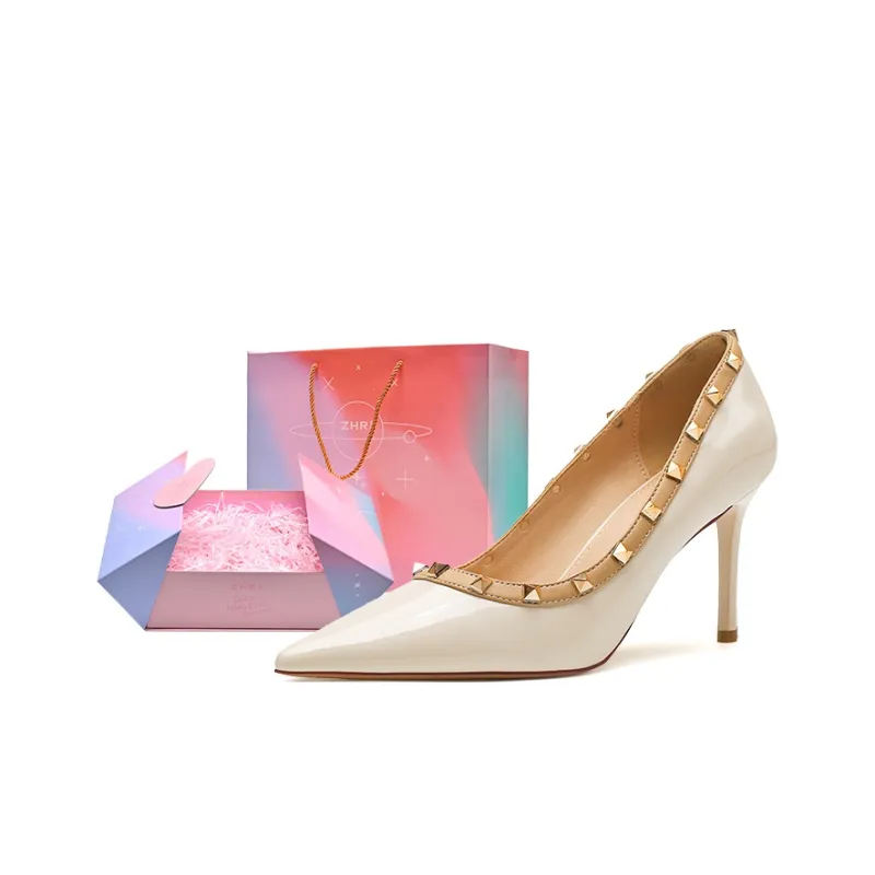ZHR Slim Heel High Heels 8cm Women's Box-9