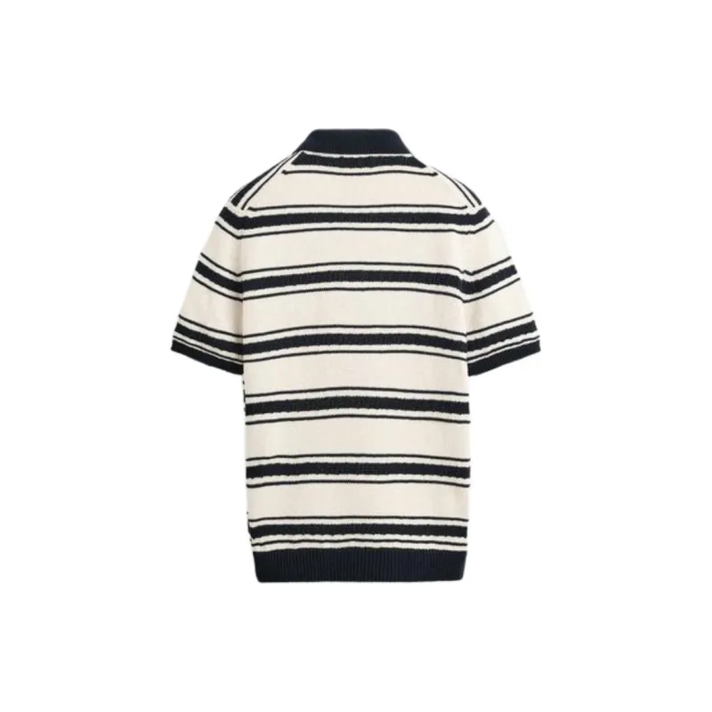ZARA Polo Shirt Men's Nude/Sea Blue-1