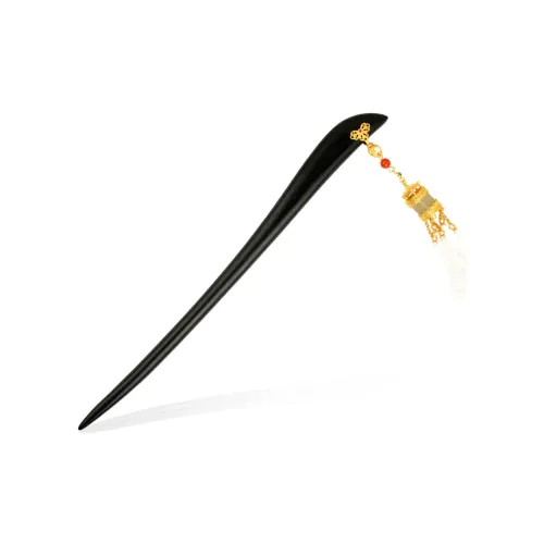 XIAOLIUJADE Hetian Jade 'Lu Tong' Octagonal Pavilion Elegant Hairpin Pale Greenish White Jade Women's