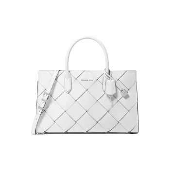 MICHAEL KORS Scarlett Medium Woven Leather Satchel