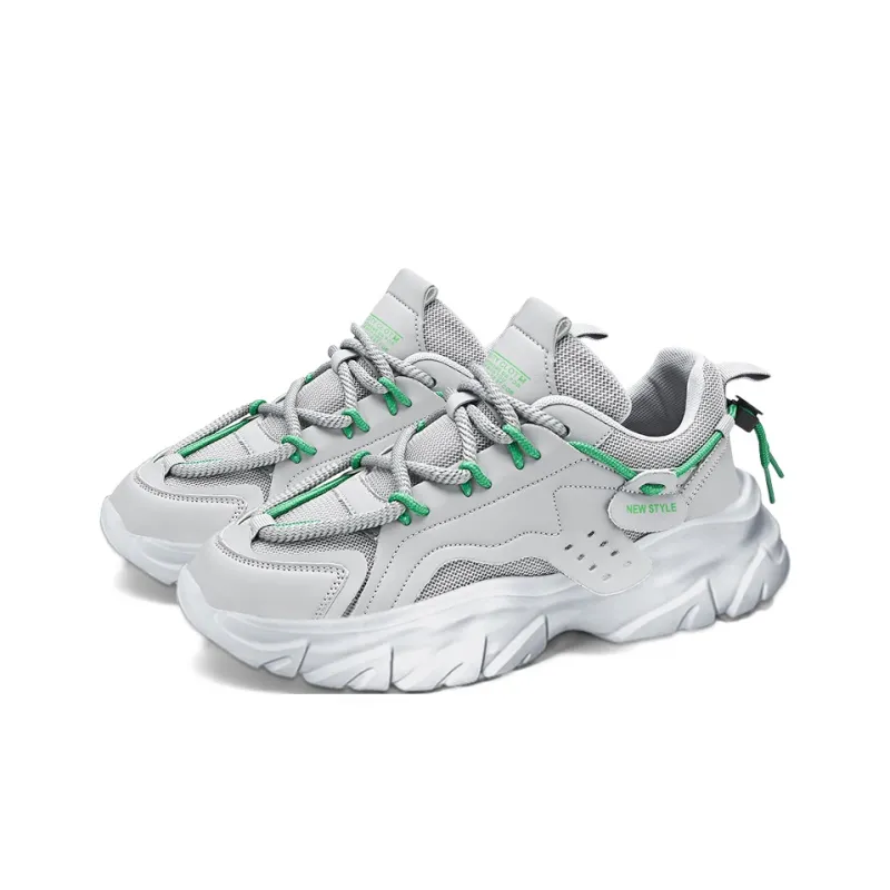 OUGLEMEN Coverage Height Increasing, Abrasion Resistant, Lightweight, And Breathable Low Top Chunky Sneakers Men's Box-3