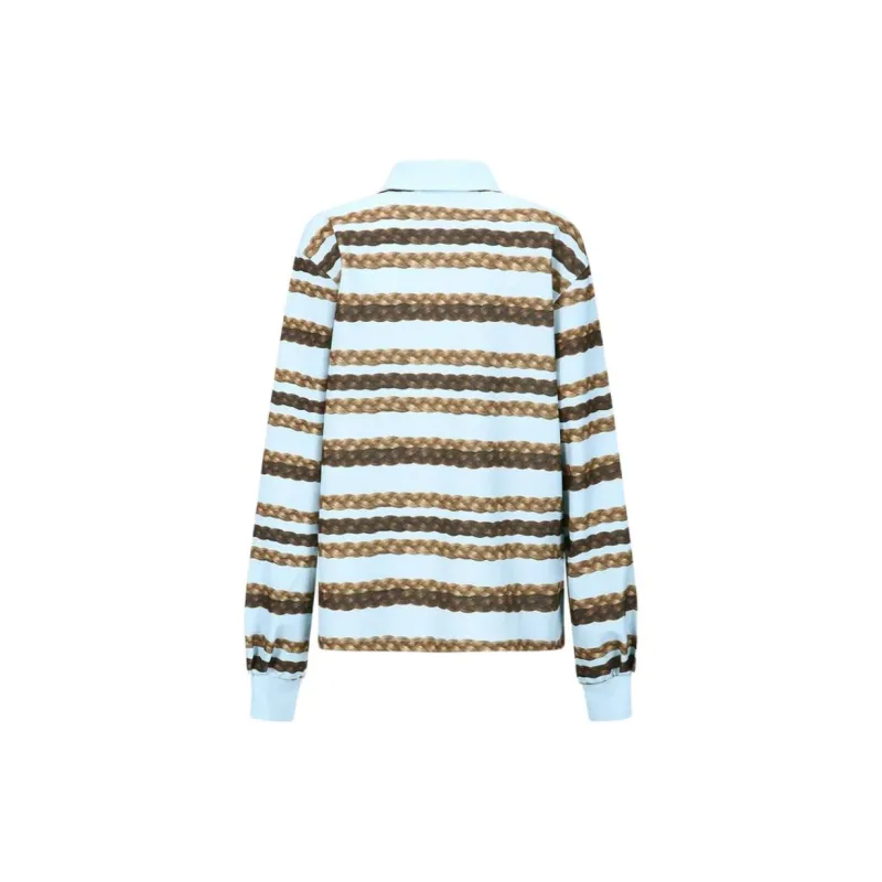 ANDERSSON BELL Hair Braid stripe Polo Top-1