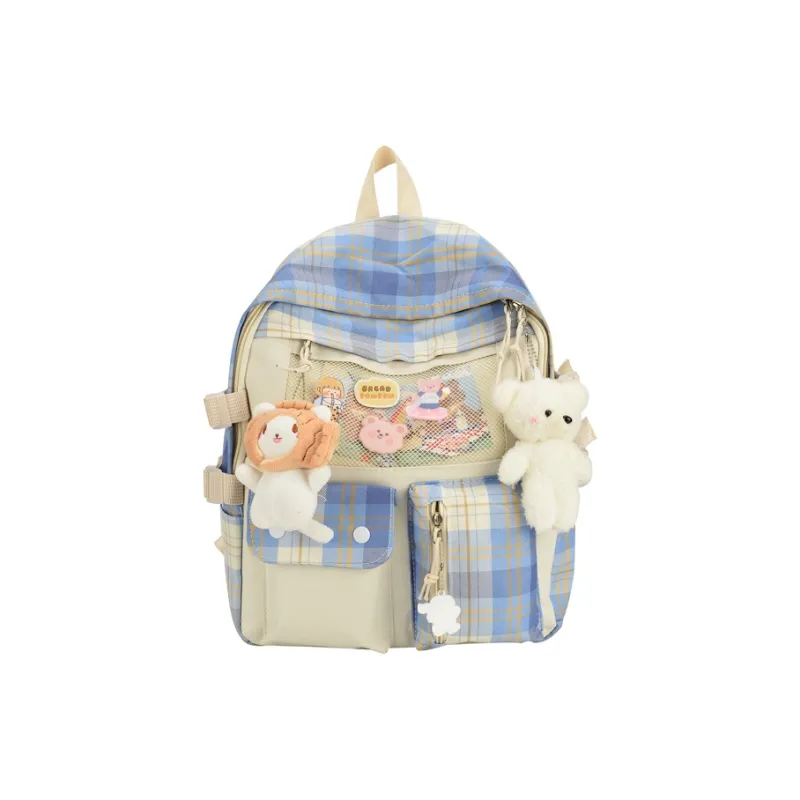 URBAN FOREST Canvas Backpack Regular Women's Black/Purple/Blue/Pink-9