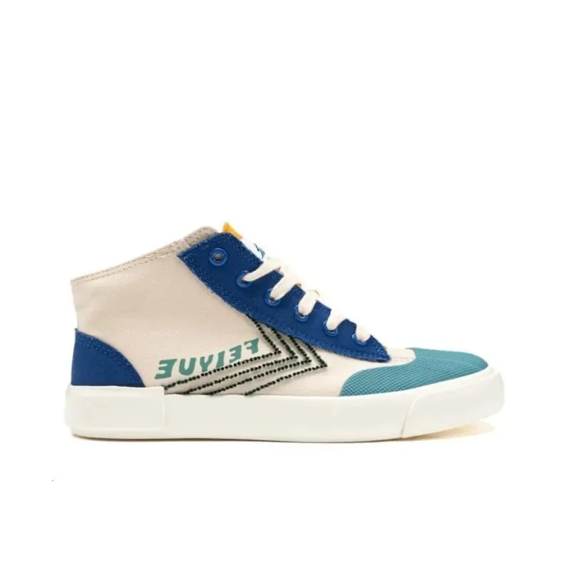 Dafu Leaps Forward Breathable Coverage Abrasion Resistant High Top Canvas Shoes Unisex Beige Green-1