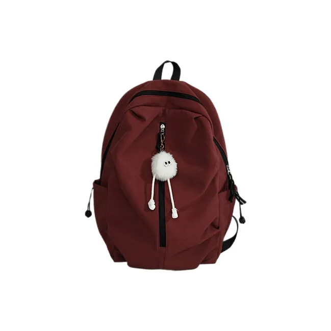 FREEHIKE Nylon Fabric Backpack Regular Unisex Ecru/Green/Red/Black-7