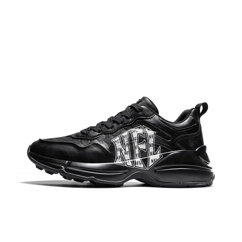 NFL Los Angeles Lightning Team Wear-Resistant Height Increasing Coverage Low-Top Chunky Sneakers Unisex Black-0