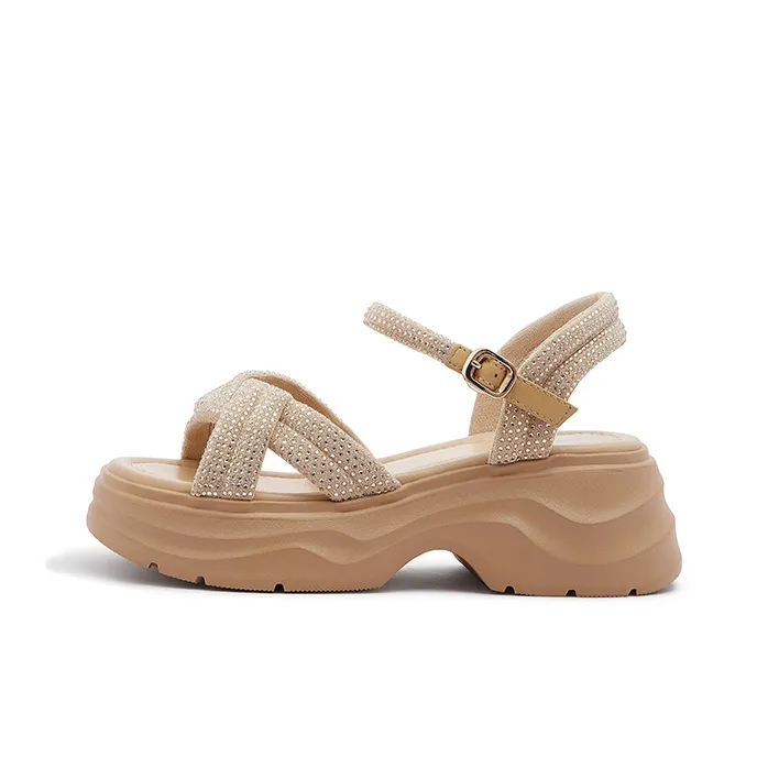 CAMEL One Strap Sandals Women's-6