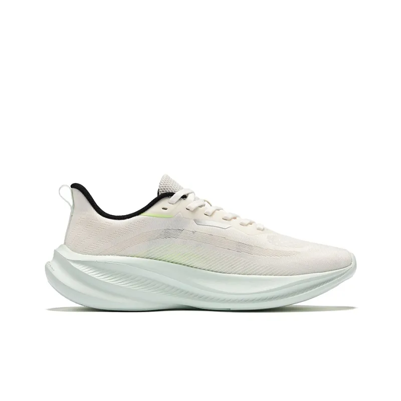 Erke Cushioning Breathable Lightweight Low-Top Training Running Shoes Men's Microcrystal White Purified Water-1