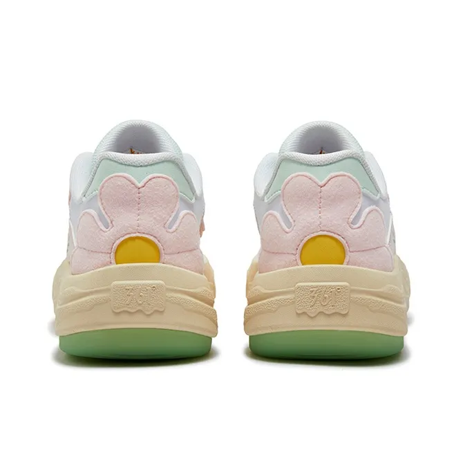 361° Garden Anti Slip And Wear Resistant Breathable Low Top Skateboard Shoes Women's Heart Pink-3