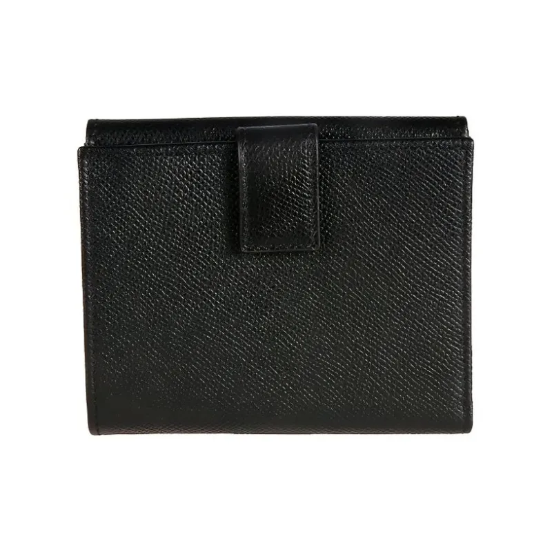 FERRAGAMO Cow Leather Wallet Mini Women's Black-2