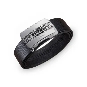 GUSKI Top Grain Cow Leather Leather Belts Men's Width  3.5cm