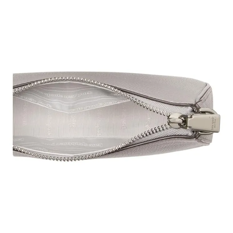 Kate Spade Cow Leather Shoulder Bag, Crossbody Bag Medium Size Women's Rain Cloud Gray-8