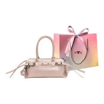 Yalu PU Boston Bag Shoulder Bag Crossbody Bag Handbag Women's White/Black/Khaki/Pink