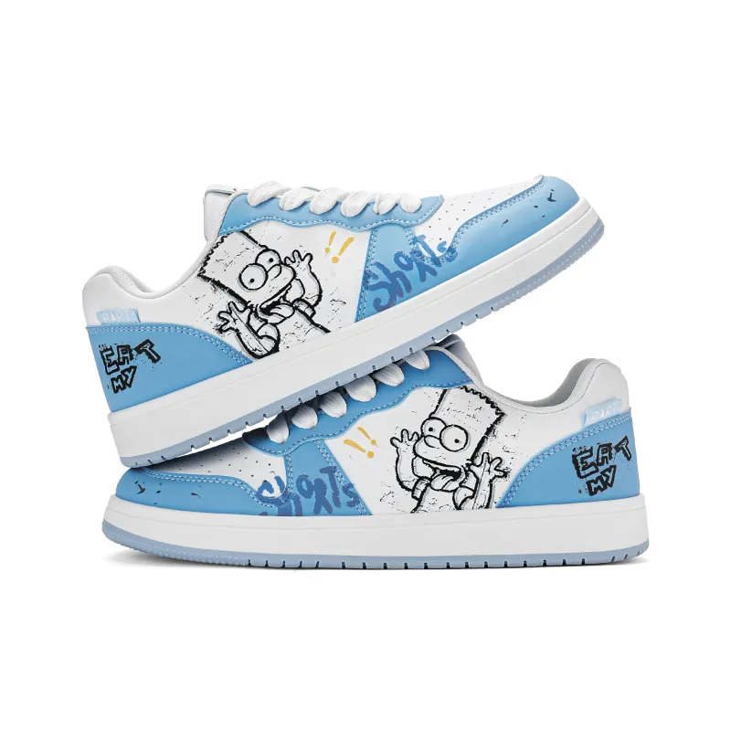 The Simpsons Coverage Height Increasing Abrasion Resistant Low Top Skateboard Shoes Unisex-4