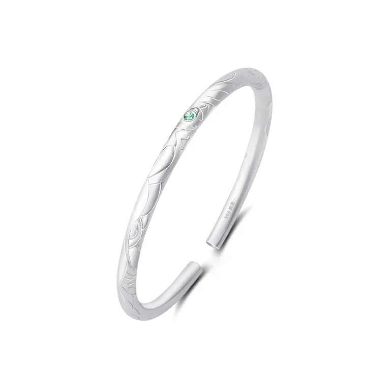 WANLIACC S999 Fine Silver Bangles Unisex-3