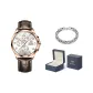 Rose Case White Dial Brown Leather