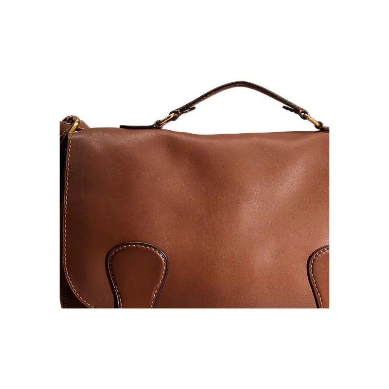 COACH Musette Glove Tanned Leather Handbag Shoulder Bag Crossbody Bag Large Size Women's Saddle Color-3