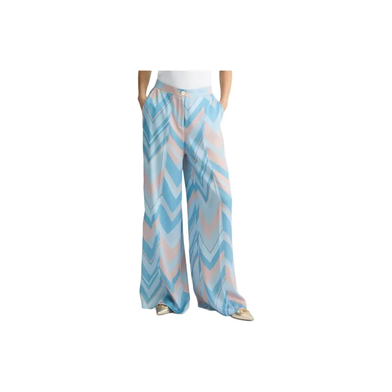 LIU·JO Chevron Print Palazzo Trousers-1