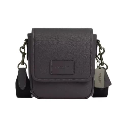 COACH LUCAS Leather Shoulder Bag Mini Men's Graphite