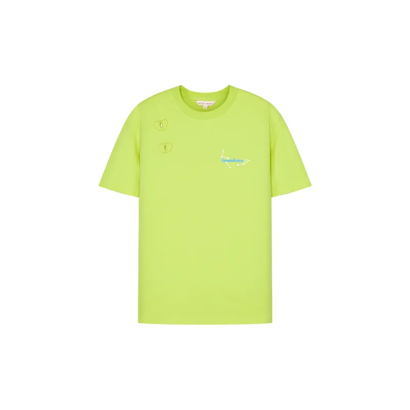 NOISY TEDDY Short Sleeved T Shirts Green Unisex-2