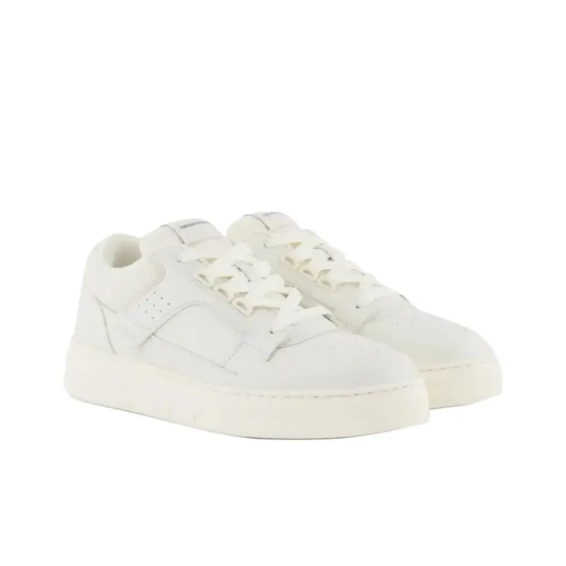 EMPORIO ARMANI Low Top Skateboard Shoes Women's White-2